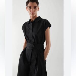 COS Black Belted Shirt Dress
